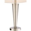 360 Lighting Geoff Modern Table Lamps 26" High Set of 2 Brushed Nickel with USB Charging Port Table Top Dimmers White Drum Shade for Living Room Desk - 3 of 4