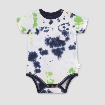 Image of Burt's Bees Baby® Baby Beachy Tie-Dye Bodysuit - Navy Blue Newborn