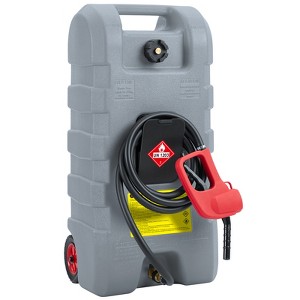 15 Gallon Gas Can, Portable Gas Storage Tank with LE Fluid Transfer Siphon Pump, Fuel Transfer Tanks with 10ft, Delivery Hose Diesel Fuel Can - 1 of 4