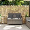 vidaXL Garden Storage Bench Grey PE rattan and powder-coated steel Large - 3 of 4