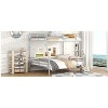Okak Full Over Queen Bunk Bed with Ladder and Safety Guardrail Metal Loft Bunkbeds for Kids, Girls, Boys Easy Assemble Space-Saving, Silver - 3 of 4