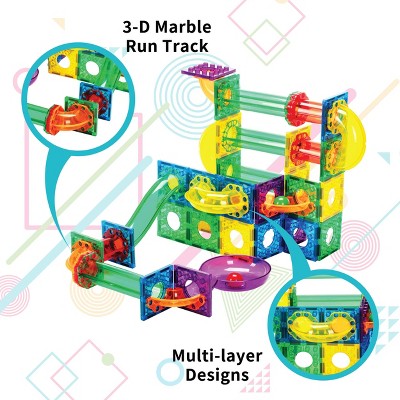 EverPlay 100-Piece Multicolor Magnetic Marble Run STEM Toy Set