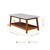 Teamson Home Kingston Coffee Table with Storage and Marble-Look Top, Marble/Walnut - 4 of 4