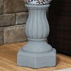 Sunnydaze Contemporary Pillar Indoor/Outdoor Column-Style Gazing Globe Stand for 10 to 12-Inch Gazing Balls - 16" H - Travertine - 4 of 4