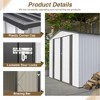 LOVMOR 8 x 6 ft Outdoor Storage Shed, All Weather Metal Sheds with 2 Lockable Doors, Tool Shed for Garden - 4 of 4