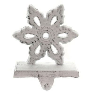 Transpac 5.0 Inch Snowflake Stocking Holder Cast Iron Stocking Holders
