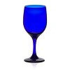 Glasstar 12oz/350ml Dazzling Blue Color Wine Glass, Graceful Red