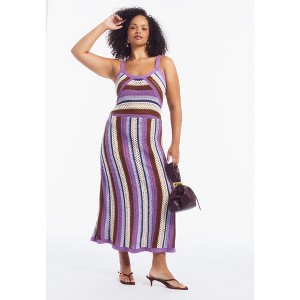 June & Vie Stripe Sweater Midi Dress - 30/32, Tuscany Stripe : Target