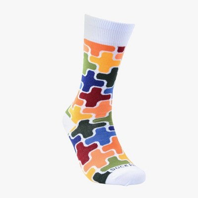 Colorful Puzzle Socks (tween Sizes, Small) From The Sock Panda : Target