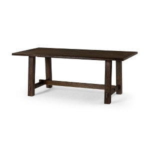 Maven Lane Yves Rectangular Wooden Dining Table in Weathered Finish - 1 of 4