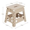 VECELO Folding Step Stool 11/13 in. Non-Slip Surface Portable Foldable  1 Step Stool  with Carry Handle, Heavy Duty Stool - 3 of 4