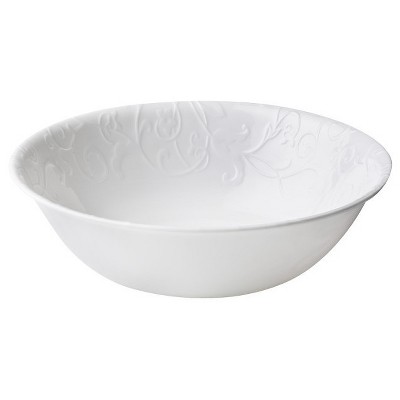 Corelle 32oz Vitrelle Embossed Bella Faenza Serving Bowl White