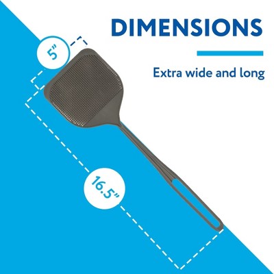 Extra Large Blue and Gray Plastic Spiked Fly Swatter Set