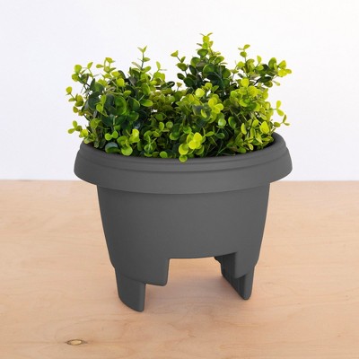 Charcoal Gray 12" Resin Deck Rail Planter