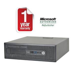 HP 400 G1-SFF Certified Pre-Owned PC, Core i7-4770 3.4GHz, 16GB, 512GB SSD, DVDRW, Win10P64, Manufacture Refurbished - 1 of 3