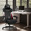 GTPLAYER Gaming Chair with Footrest, Premium Breathable Fabric, Waist Support, Linkage Armrest - 2 of 4