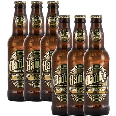 Hank's Genuine Gourmet Vanilla Cream Soda, 12 fl oz Bottles – Premium Craft Soda with Rich, Robust Flavor, Pack of 6
