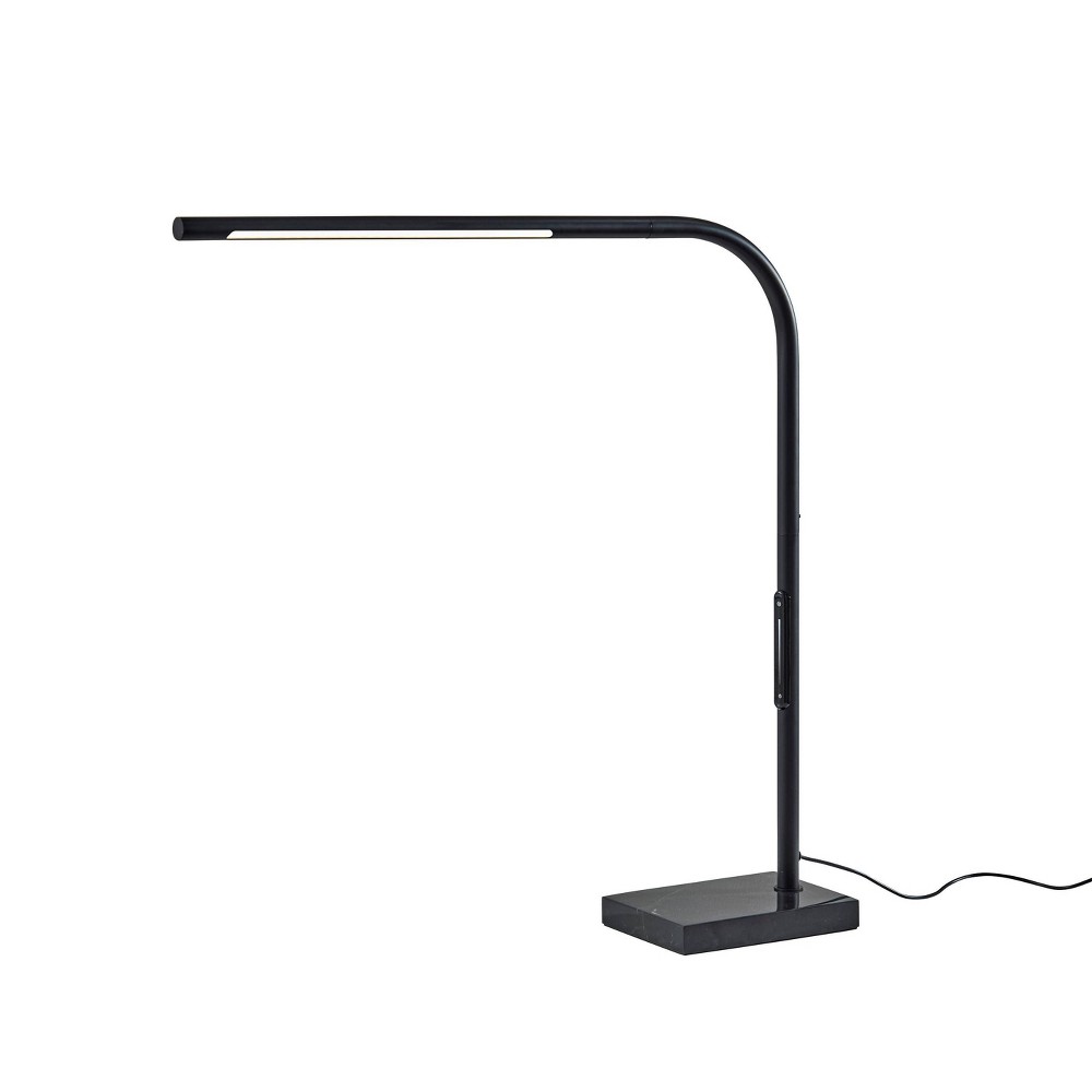 Photos - Floodlight / Street Light Adesso Cullen Desk Lamp  with Smart Switch Black: (Includes LED Light Bulb)