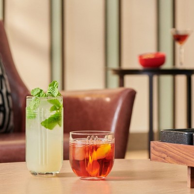 Libbey The Gats 12-Ounce Art Deco Highball Glasses Set