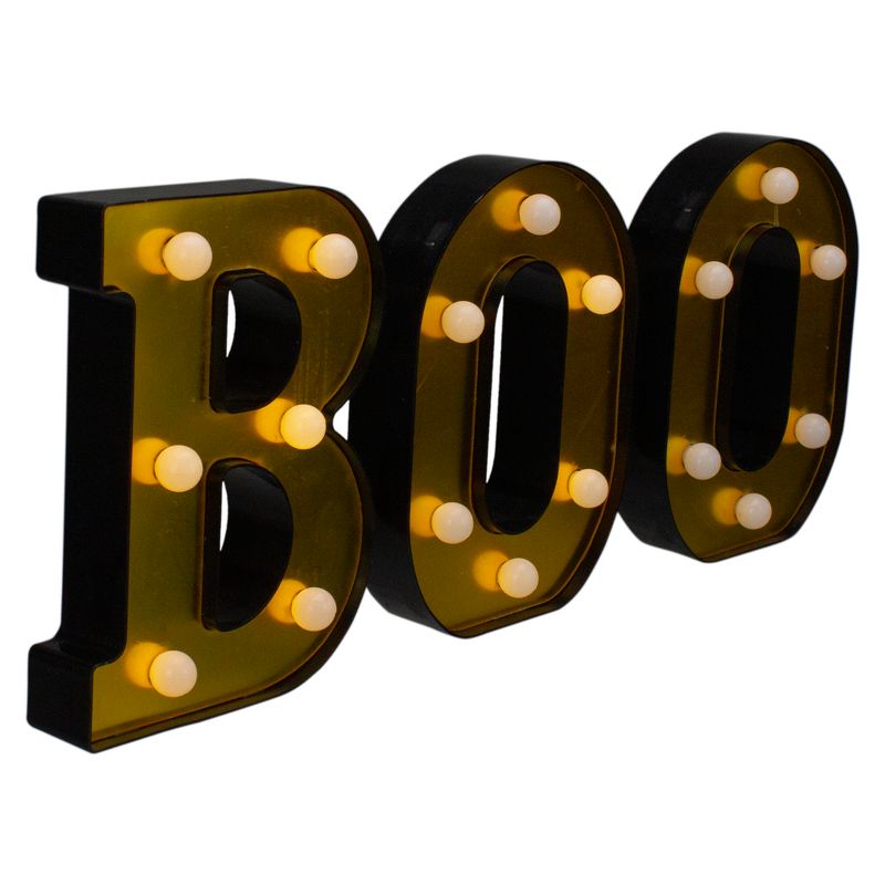 Northlight 6.5" LED Lighted "BOO" Halloween Marquee Sign, 3 of 6