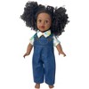Doll Clothes Superstore Denim Farmer Overalls with Dinosaur Shirt for 18 Inch Girl and Boy Dolls - 4 of 4