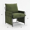 Small Living Room Accent Chair - Mid Century Modern Corduroy Upholstered Lounge Arm Reading Side Single Sofa Chair - 2 of 4