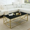 NicBex Modern 48" Rectangle Coffee Table with Geometric Metal Frame for Living Room and Bedroom - 2 of 4