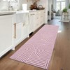 Modern Abstract Rug Washable Rug Non Slip, Low Pile Thin Foldable Mat - 3 of 4