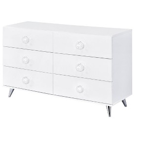 NicBex 6 Drawer Dresser for Bedroom,White Wooden Drawers with Round Pulls,Dressers for Kids Room,Living Room,Entry and Hallway,White - 1 of 4