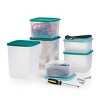 Tupperware 12pc Square Stacking Food Storage Containers with Lids - Green