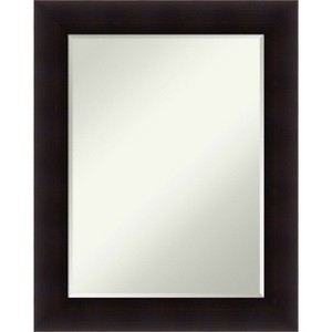 Amanti Art Portico Espresso Petite Bevel Wood Bathroom Wall Mirror 29.5 x 23.5 in. - 1 of 4