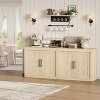Acekool 70.8" Mid-Century Modern Sideboard Buffet Cabinet with 4 Doors, Modular Storage, Coffee Bar & Media Console,Brown - 3 of 3