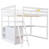 NicBex Full Size Bunk Bed with Desk Loft Bed Bed Frame with Storage Racks, 2 Drawers, Ladder, Guardrails, No Box Spring Required - 3 of 4