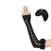 INSPIRE CHIC Women's Long Stretchy Bowknot Fingerless Arm Satin Y2K Lolita Sleeves Gloves 1Pair - 3 of 4