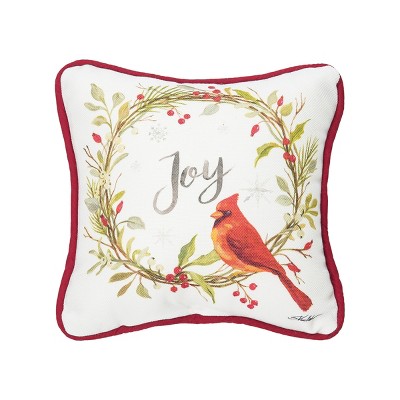C&F Home Joy Cardinal Wreath Petite 8" x 12" Pillow