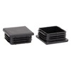 Stockroom Plus 30 Pack 2-Inch Square Plastic Hole Plugs for Metal Tubing End Caps, Furniture Leg Glides, Black - 4 of 4