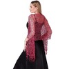 INSPIRE CHIC Women's Sequin Shawls and Wraps for Evening Dresses Fringed Sparkly Scarf 1Pc - 2 of 4