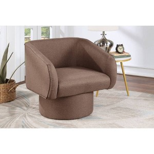 Fabric Upholstery Classic Swivel Accent Chair with Padded Seat and Upholstered Design - 1 of 4