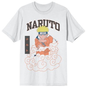 Naruto Classic Naruto Cloud Crew Neck Short Sleeve Men's White T-shirt - 1 of 3