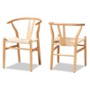Set of 2 Wishbone Wood Y Chairs Natural - Baxton Studio - image 2 of 4