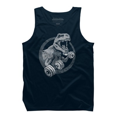 Men's Design By Humans T-Rex Can Lift Dumbells By Snazzygaz Tank Top