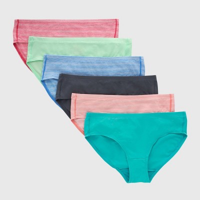 Hanes Girls' 6pk Pure Microfiber Hipster - Colors May Vary 14 : Target