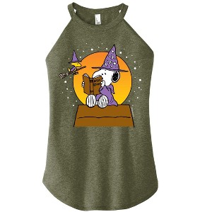 Women's - Peanuts - Sorcerer Snoopy Woodstock Graphic High Neck Tank - 1 of 4