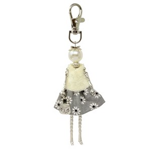 Wrapables Hanging Fashionista Doll Keychain, Crystal Rhinestone Keyring Bag Charm - 1 of 4