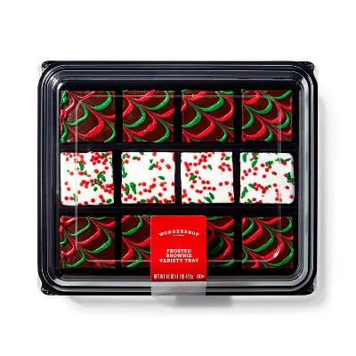 Holiday Frosted Brownie Variety Tray - 16oz - Wondershop™
