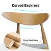 TinyHomie Set of 2 Retro Rubberwood Chairs with Ergonomic Back and Plush Cushions - 3 of 4