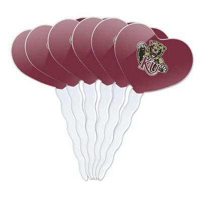 Kutztown Primary Logo Heart Love Cupcake Picks Toppers Decoration Set of 6