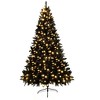 TIRAMISUBEST 6FT/9FT Flocked Christmas Tree with Branch Tips Outdoor Indoor Holiday Decor - 3 of 4