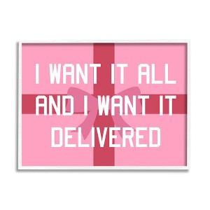 Stupell Industries Funny Want Gifts Delivered Black Framed Giclee Art - 1 of 4