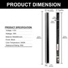 DORESshop 1-Light Black Modern LED Outdoor Wall Lantern Sconce, Waterproof Porch Light for Garden and Patio - 4 of 4